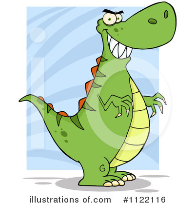 Royalty-Free (RF) Tyrannosaurus Clipart Illustration by Hit Toon - Stock Sample #1122116