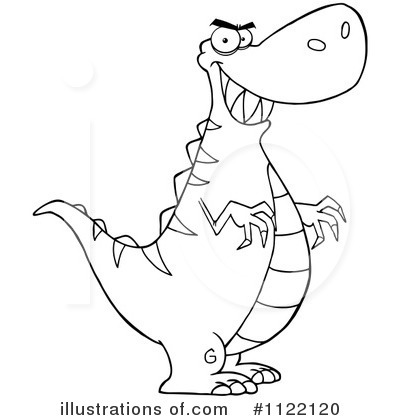 Royalty-Free (RF) Tyrannosaurus Clipart Illustration by Hit Toon - Stock Sample #1122120