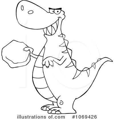 Royalty-Free (RF) Tyrannosaurus Rex Clipart Illustration by Hit Toon - Stock Sample #1069426