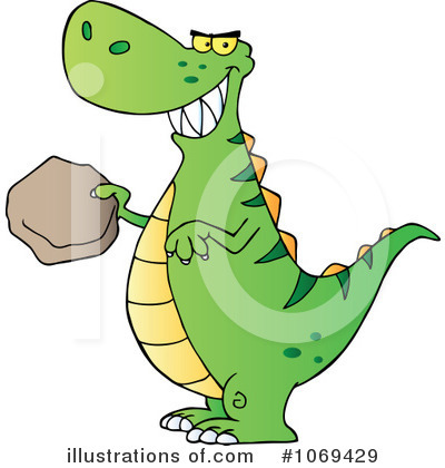 Royalty-Free (RF) Tyrannosaurus Rex Clipart Illustration by Hit Toon - Stock Sample #1069429