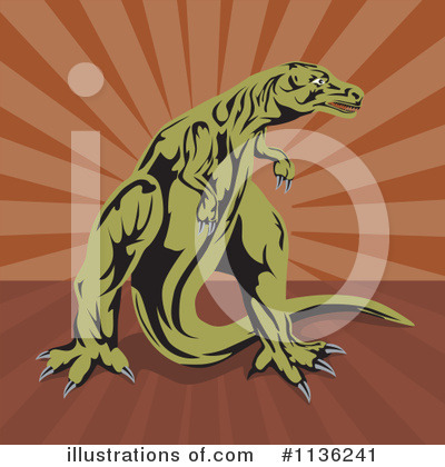 Royalty-Free (RF) Tyrannosaurus Rex Clipart Illustration by patrimonio - Stock Sample #1136241