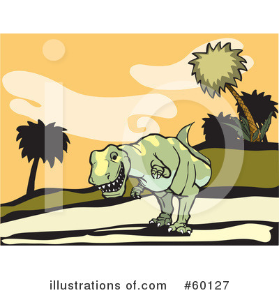 Royalty-Free (RF) Tyrannosaurus Rex Clipart Illustration by xunantunich - Stock Sample #60127