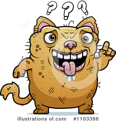 Royalty-Free (RF) Ugly Cat Clipart Illustration by Cory Thoman - Stock Sample #1103386