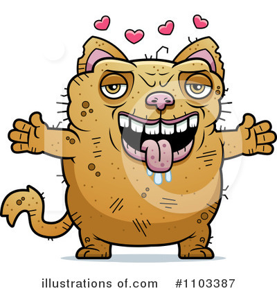 Ugly Cat Clipart #1103387 by Cory Thoman