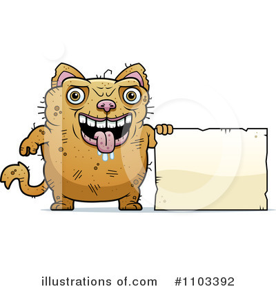 Ugly Cat Clipart #1103392 by Cory Thoman