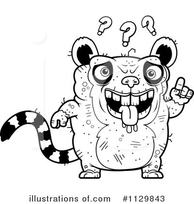 Ugly Lemur Clipart #1129843 by Cory Thoman