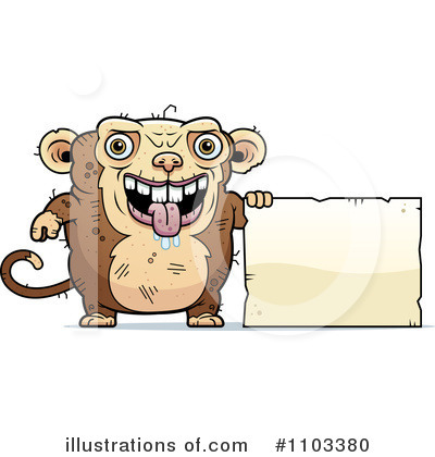 Royalty-Free (RF) Ugly Monkey Clipart Illustration by Cory Thoman - Stock Sample #1103380