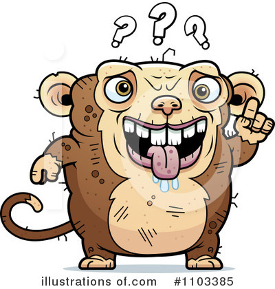 Royalty-Free (RF) Ugly Monkey Clipart Illustration by Cory Thoman - Stock Sample #1103385