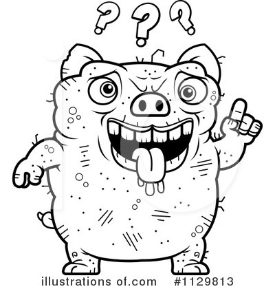 Royalty-Free (RF) Ugly Pig Clipart Illustration by Cory Thoman - Stock Sample #1129813