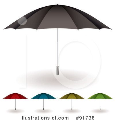 Royalty-Free (RF) Umbrella Clipart Illustration by michaeltravers - Stock Sample #91738