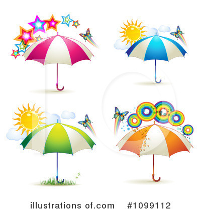 Royalty-Free (RF) Umbrellas Clipart Illustration by merlinul - Stock Sample #1099112