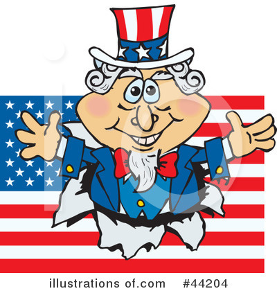 Royalty-Free (RF) Uncle Sam Character Clipart Illustration by Dennis Holmes Designs - Stock Sample #44204