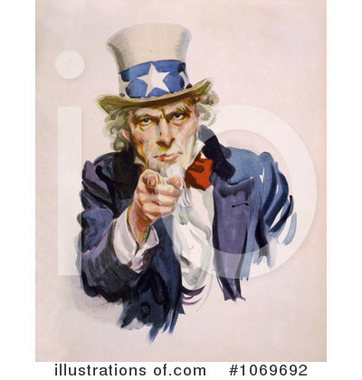 Royalty-Free (RF) Uncle Sam Clipart Illustration by JVPD - Stock Sample #1069692
