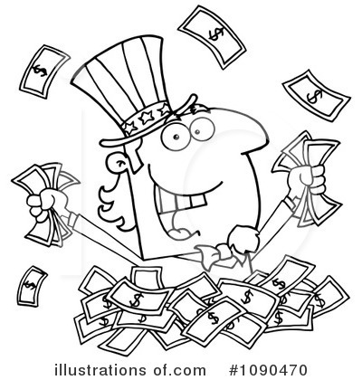 Royalty-Free (RF) Uncle Sam Clipart Illustration by Hit Toon - Stock Sample #1090470
