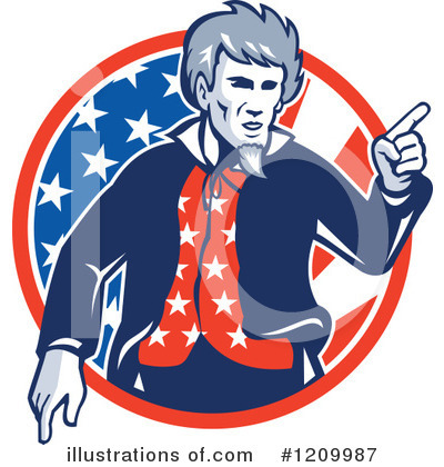 Royalty-Free (RF) Uncle Sam Clipart Illustration by patrimonio - Stock Sample #1209987