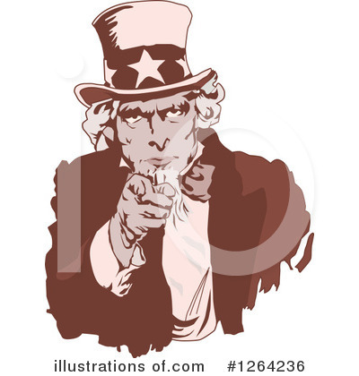 Royalty-Free (RF) Uncle Sam Clipart Illustration by Dennis Holmes Designs - Stock Sample #1264236