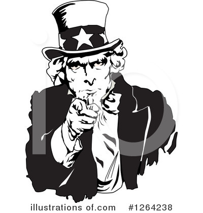 Royalty-Free (RF) Uncle Sam Clipart Illustration by Dennis Holmes Designs - Stock Sample #1264238