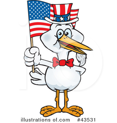 Stork Clipart #43531 by Dennis Holmes Designs
