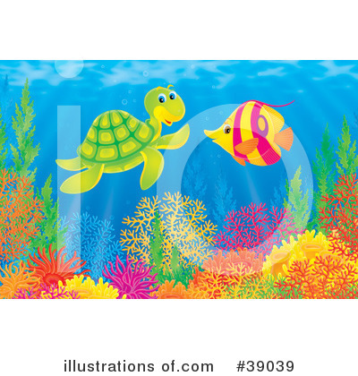 Sea Turtle Clipart #39039 by Alex Bannykh