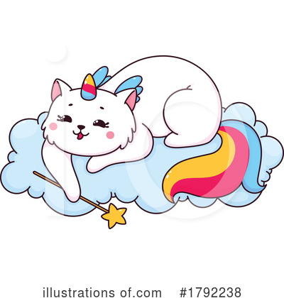 Royalty-Free (RF) Unicorn Cat Clipart Illustration by Vector Tradition SM - Stock Sample #1792238