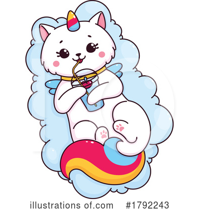 Royalty-Free (RF) Unicorn Cat Clipart Illustration by Vector Tradition SM - Stock Sample #1792243