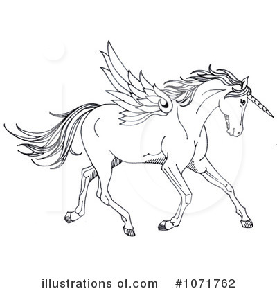 Royalty-Free (RF) Unicorn Clipart Illustration by LoopyLand - Stock Sample #1071762