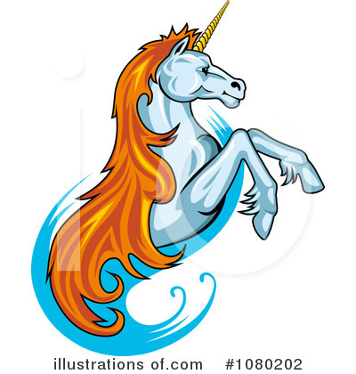 Royalty-Free (RF) Unicorn Clipart Illustration by Vector Tradition SM - Stock Sample #1080202