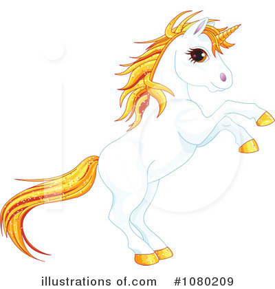 Royalty-Free (RF) Unicorn Clipart Illustration by Pushkin - Stock Sample #1080209