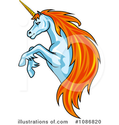 Royalty-Free (RF) Unicorn Clipart Illustration by Vector Tradition SM - Stock Sample #1086820