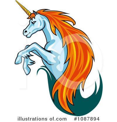 Royalty-Free (RF) Unicorn Clipart Illustration by Vector Tradition SM - Stock Sample #1087894