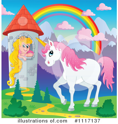 Royalty-Free (RF) Unicorn Clipart Illustration by visekart - Stock Sample #1117137