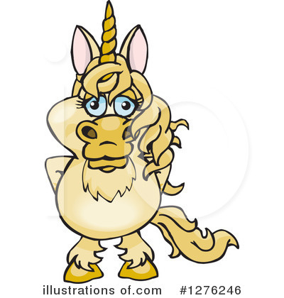 Royalty-Free (RF) Unicorn Clipart Illustration by Dennis Holmes Designs - Stock Sample #1276246