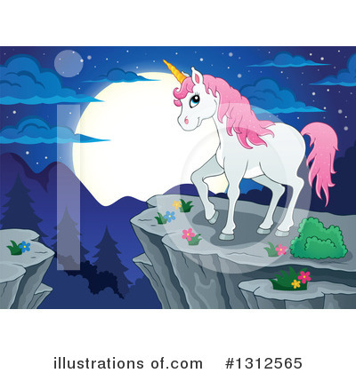 Royalty-Free (RF) Unicorn Clipart Illustration by visekart - Stock Sample #1312565