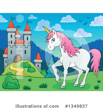 Royalty-Free (RF) Unicorn Clipart Illustration by visekart - Stock Sample #1340837