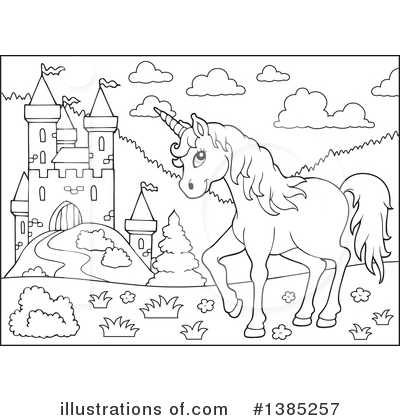 Royalty-Free (RF) Unicorn Clipart Illustration by visekart - Stock Sample #1385257