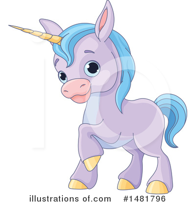 Royalty-Free (RF) Unicorn Clipart Illustration by Pushkin - Stock Sample #1481796