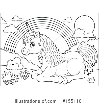 Royalty-Free (RF) Unicorn Clipart Illustration by visekart - Stock Sample #1551101