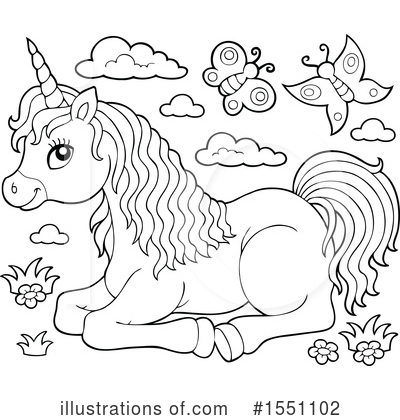 Royalty-Free (RF) Unicorn Clipart Illustration by visekart - Stock Sample #1551102