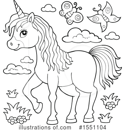 Royalty-Free (RF) Unicorn Clipart Illustration by visekart - Stock Sample #1551104