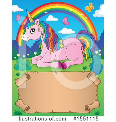 Royalty-Free (RF) Unicorn Clipart Illustration by visekart - Stock Sample #1551115