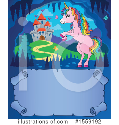 Royalty-Free (RF) Unicorn Clipart Illustration by visekart - Stock Sample #1559192