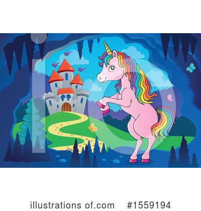 Royalty-Free (RF) Unicorn Clipart Illustration by visekart - Stock Sample #1559194