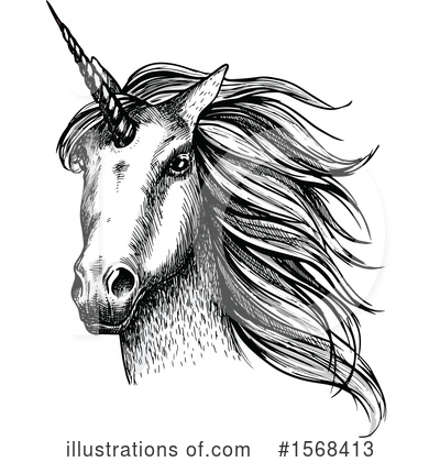 Unicorn Clipart #1568413 - Illustration by Vector Tradition SM