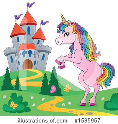 Royalty-Free (RF) Unicorn Clipart Illustration by visekart - Stock Sample #1585957