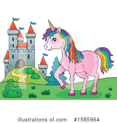 Royalty-Free (RF) Unicorn Clipart Illustration by visekart - Stock Sample #1585964