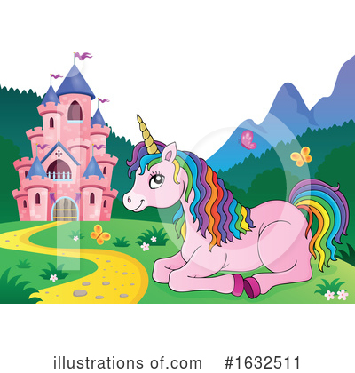 Royalty-Free (RF) Unicorn Clipart Illustration by visekart - Stock Sample #1632511