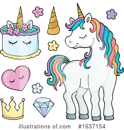 Royalty-Free (RF) Unicorn Clipart Illustration by visekart - Stock Sample #1637154