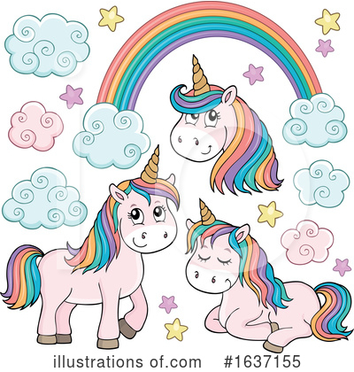 Royalty-Free (RF) Unicorn Clipart Illustration by visekart - Stock Sample #1637155