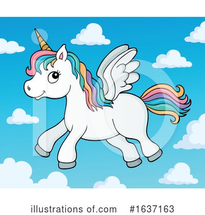 Royalty-Free (RF) Unicorn Clipart Illustration by visekart - Stock Sample #1637163
