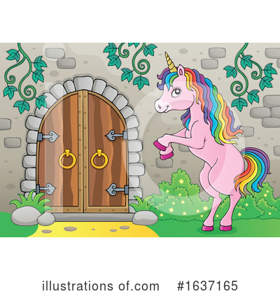 Royalty-Free (RF) Unicorn Clipart Illustration by visekart - Stock Sample #1637165